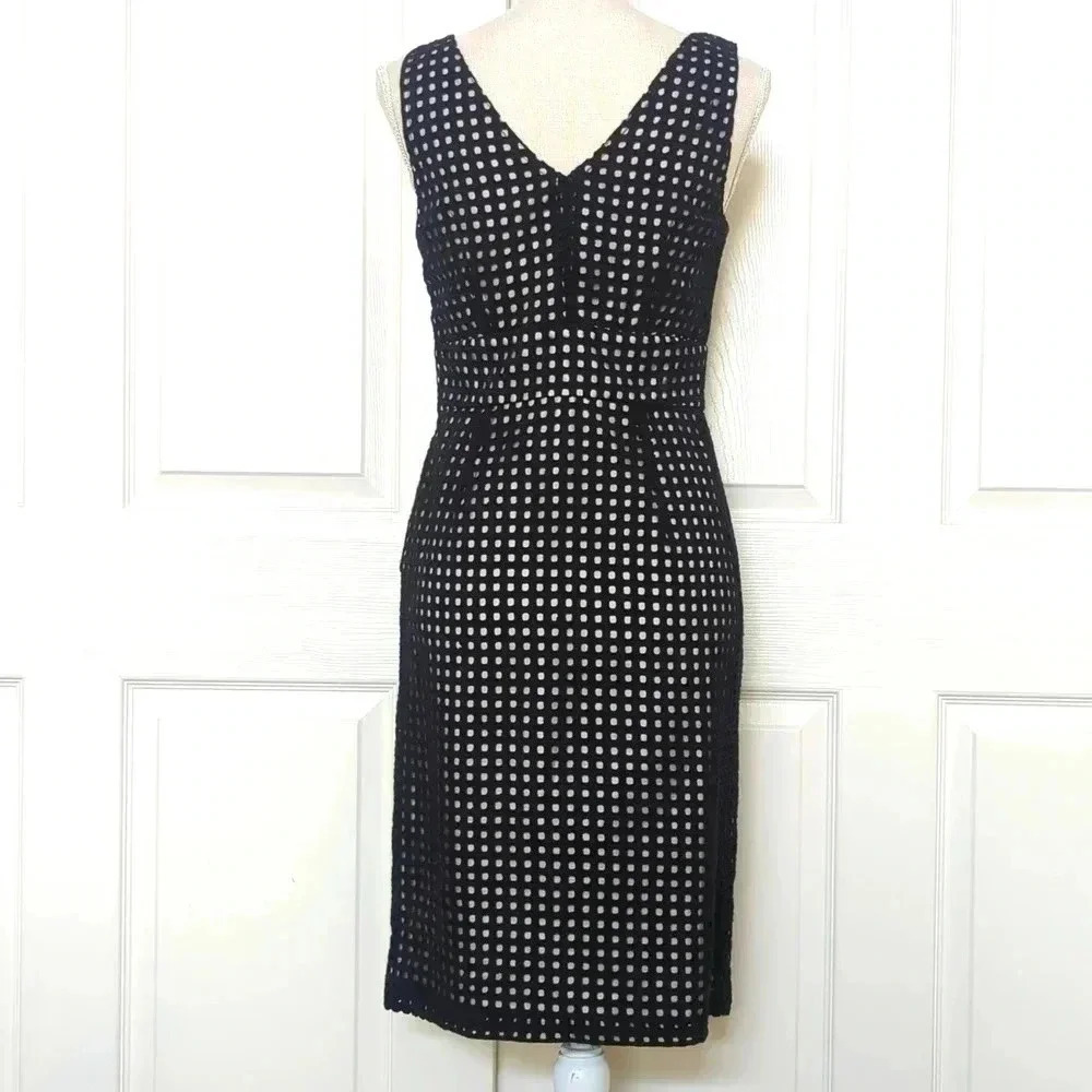 David Lawrence Circle Black Textured Dress - Picture 5 of 7
